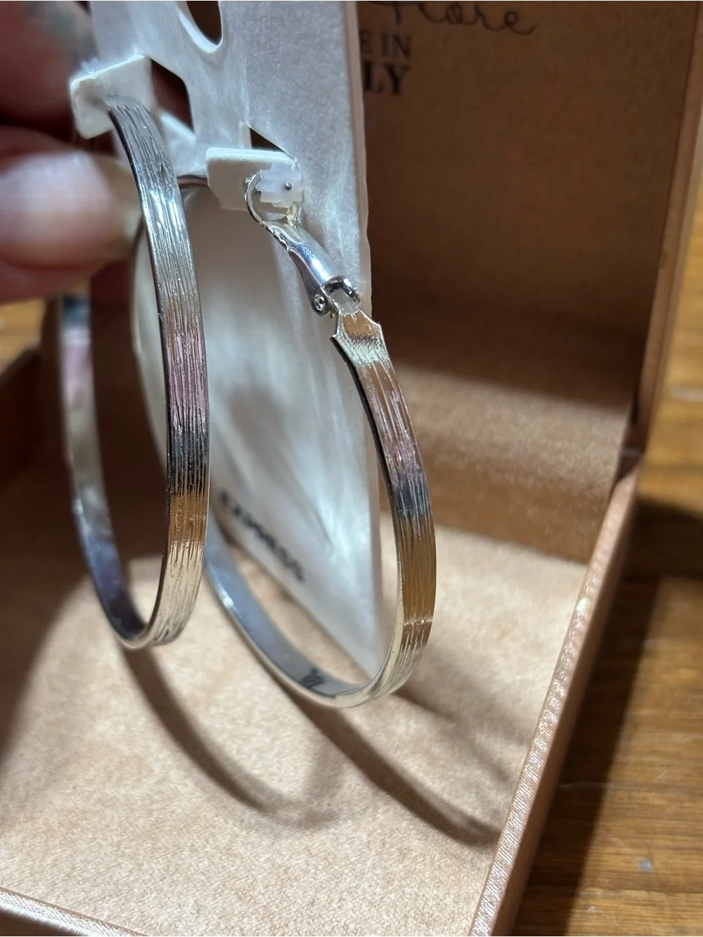 Express Silver Hoop Earrings